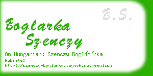 boglarka szenczy business card